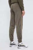 Спортивні штани Reebok колір зелений однотонні (3551342)