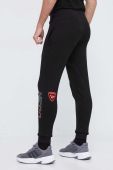 Бавовняні спортивні штани Rossignol HERO колір чорний з принтом