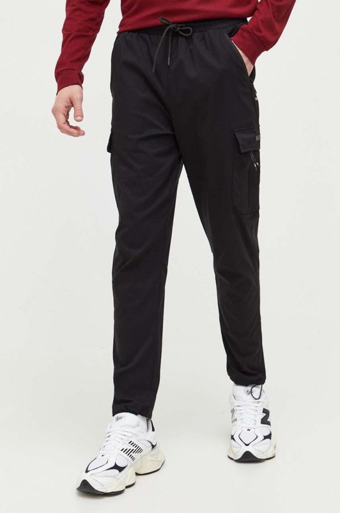 Спортивні штани Nicce колір чорний однотонні (3642325)