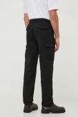 Бавовняні штани United Colors of Benetton колір чорний фасон cargo