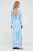 Бавовняна сукня R?sum? maxi облягаюча колір блакитний