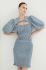 Льняна сукня R?sum? mini облягаюча колір блакитний