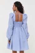 Сукня Custommade mini розкльошена колір блакитний