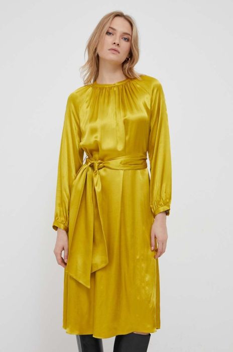 Сукня Seidensticker колір зелений midi розкльошена