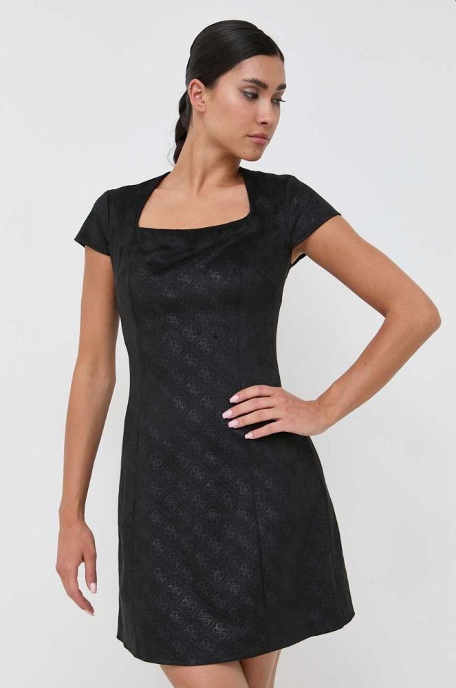 Сукня Guess колір чорний mini пряма (3471357)
