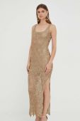 Сукня Guess колір золотий maxi пряма