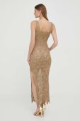 Сукня Guess колір золотий maxi пряма
