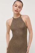 Сукня Guess колір золотий maxi облягаюча