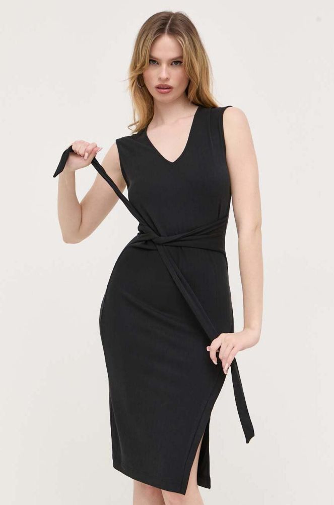 Сукня Guess колір чорний mini облягаюча (3310210)