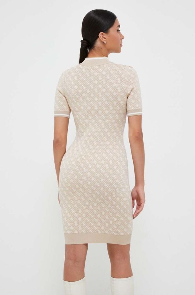 Сукня Guess колір бежевий mini облягаюча (3416360) фото 3