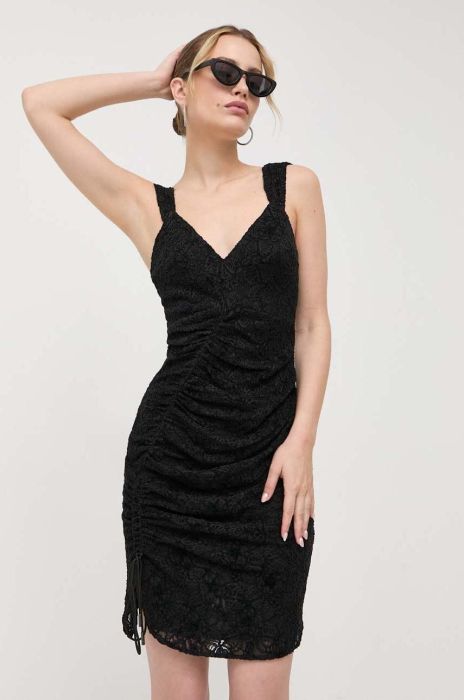 Сукня Guess колір чорний mini облягаюча (3384048)