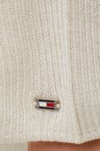 Сукня з домішкою шовку Tommy Hilfiger колір бежевий midi пряма