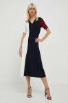 Сукня Tommy Hilfiger midi облягаюча колір барвистий