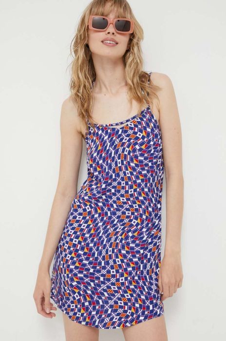 Сукня Tommy Jeans колір синій mini розкльошена (3375322)