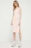 Сукня Tommy Jeans колір рожевий midi облягаюча