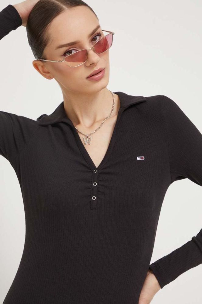 Сукня Tommy Jeans колір чорний mini облягаюча (3471372) фото 4