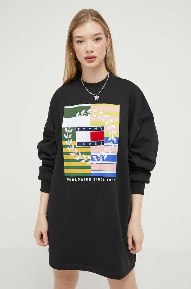 Сукня Tommy Jeans колір чорний mini oversize (3325327)