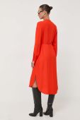 Сукня BOSS колір помаранчевий midi oversize