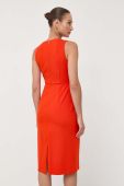 Сукня BOSS колір помаранчевий midi пряма