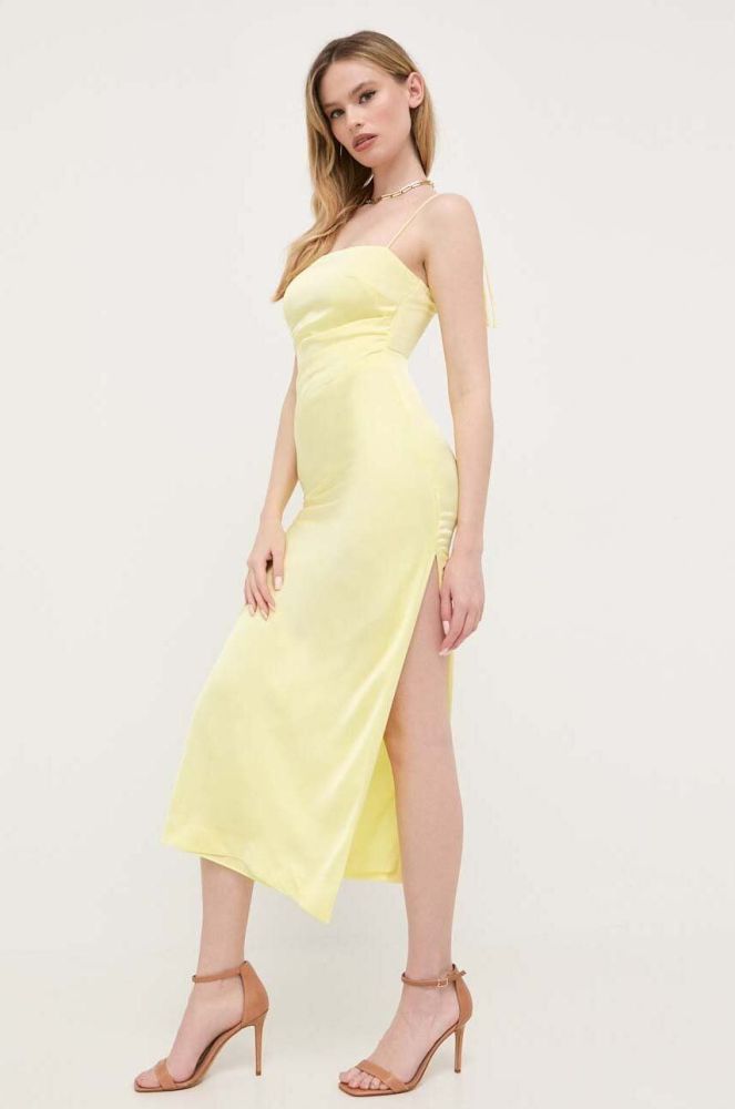 Сукня Bardot колір жовтий midi пряма (3322403)