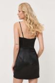 Сукня Bardot колір чорний mini облягаюча (3410230)