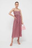 Сукня Bardot колір рожевий maxi розкльошена (3404570)