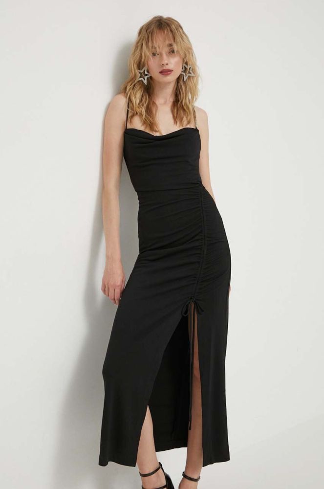 Сукня HUGO колір чорний maxi облягаюча (3416387)