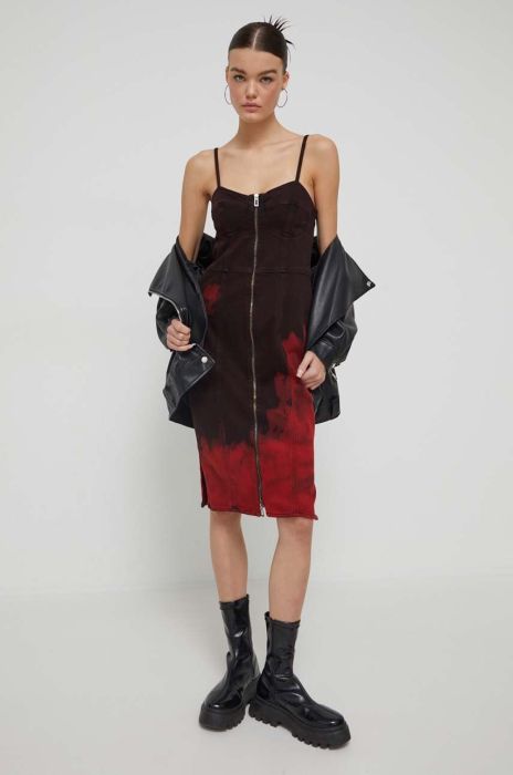 Джинсова сукня HUGO mini облягаюча колір барвистий