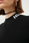 Сукня HUGO колір чорний mini розкльошена (3319951)