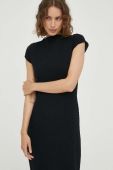 Сукня Samsoe Samsoe колір чорний midi облягаюча