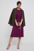 Сукня Lauren Ralph Lauren колір фіолетовий midi розкльошена (3322420)