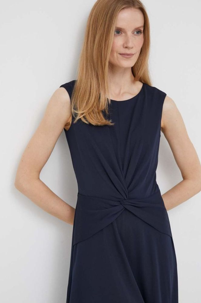 Сукня Lauren Ralph Lauren колір синій midi розкльошена (3322416) фото 4