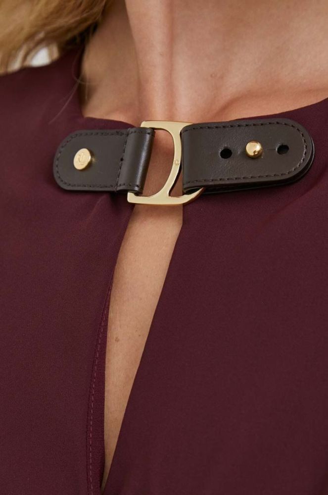 Сукня Lauren Ralph Lauren колір бордовий mini розкльошена (3342641) фото 5