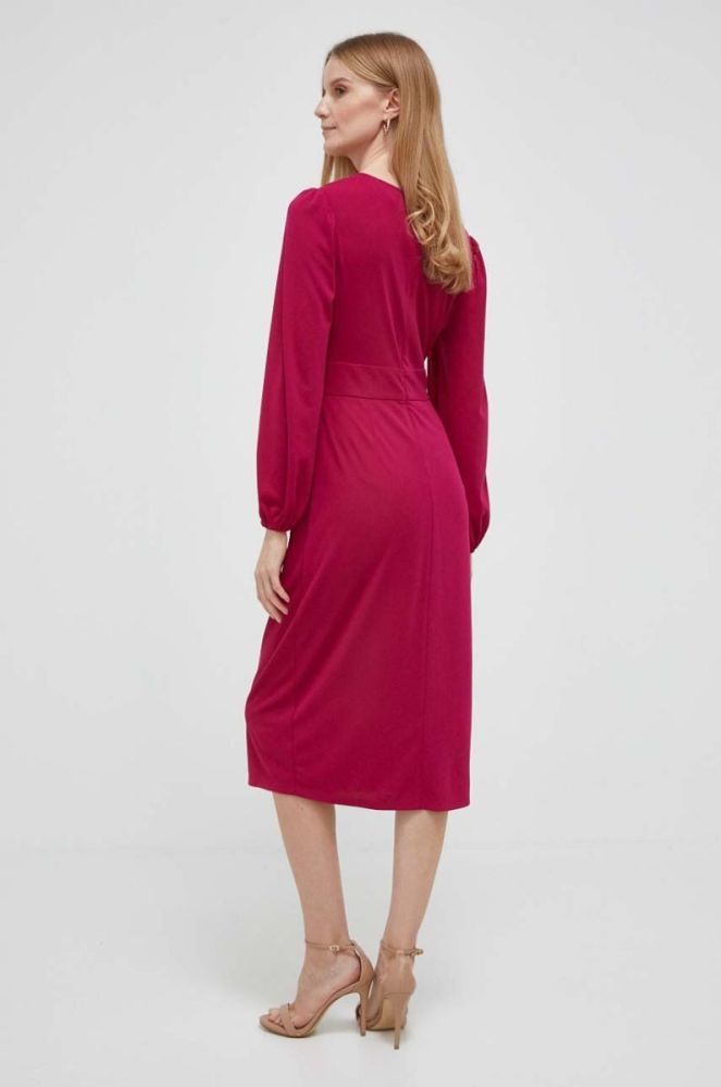 Сукня Lauren Ralph Lauren колір рожевий midi пряма фото 3
