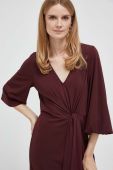 Сукня Lauren Ralph Lauren колір бордовий midi пряма