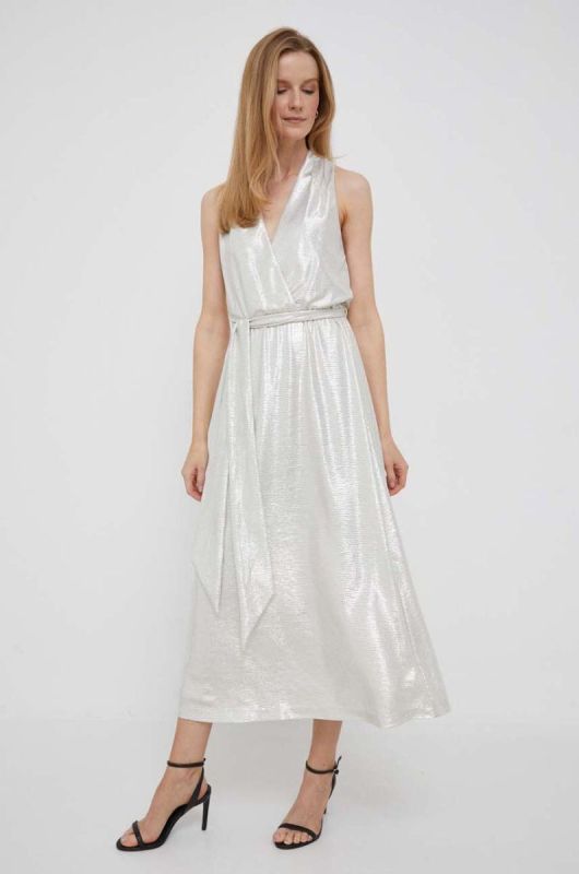 Сукня Lauren Ralph Lauren колір бежевий maxi розкльошена (3347310) фото 2