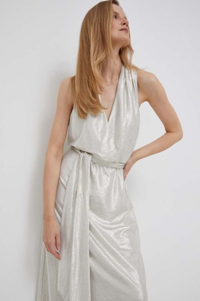 Сукня Lauren Ralph Lauren колір бежевий maxi розкльошена (3347310) фото 4