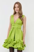 Сукня Pinko колір зелений mini розкльошена (3455023)