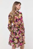 Сукня Pinko колір рожевий mini розкльошена (3447306)