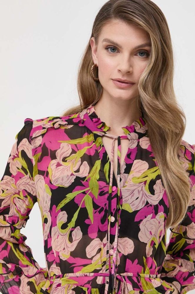 Сукня Pinko колір рожевий mini розкльошена (3447306) фото 4