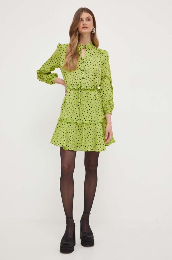 Сукня Pinko колір жовтий mini розкльошена (3439007) фото 2