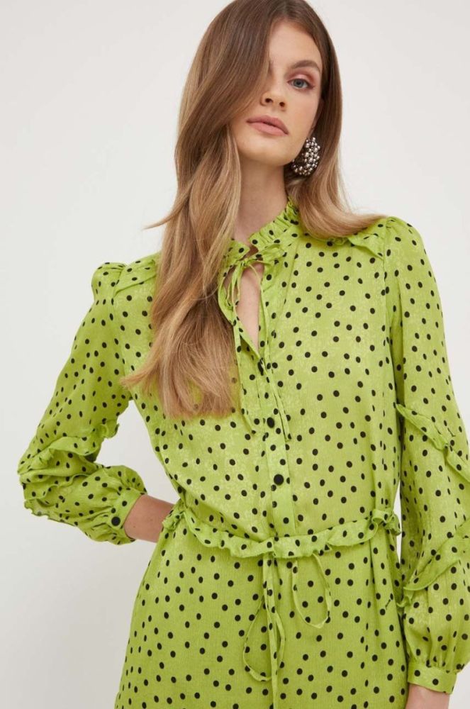 Сукня Pinko колір жовтий mini розкльошена (3439007) фото 4