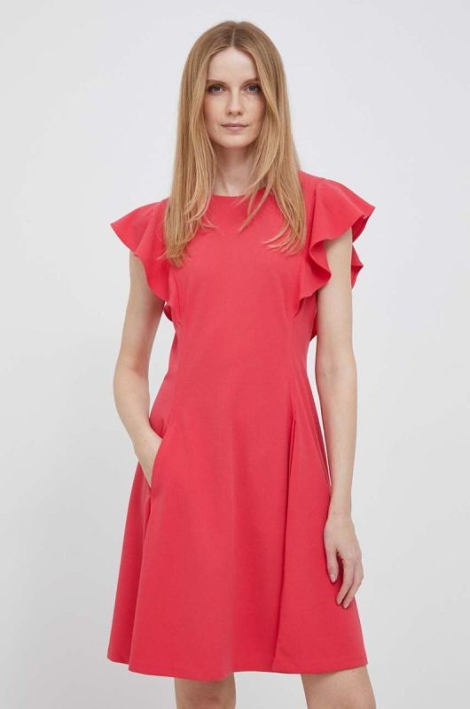 Сукня Dkny колір рожевий mini облягаюча фото 2