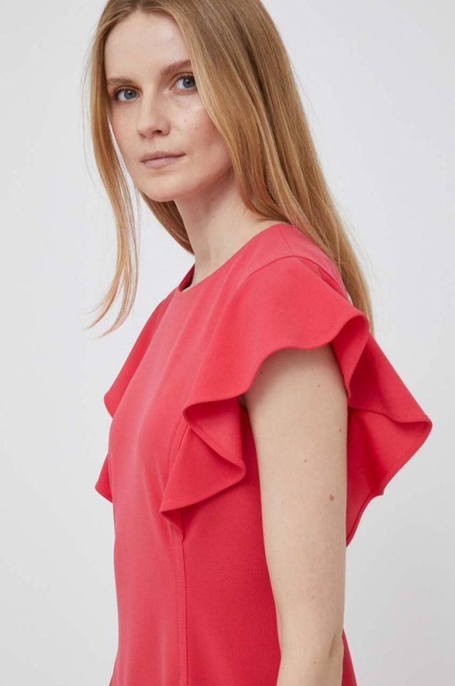 Сукня Dkny колір рожевий mini облягаюча фото 4