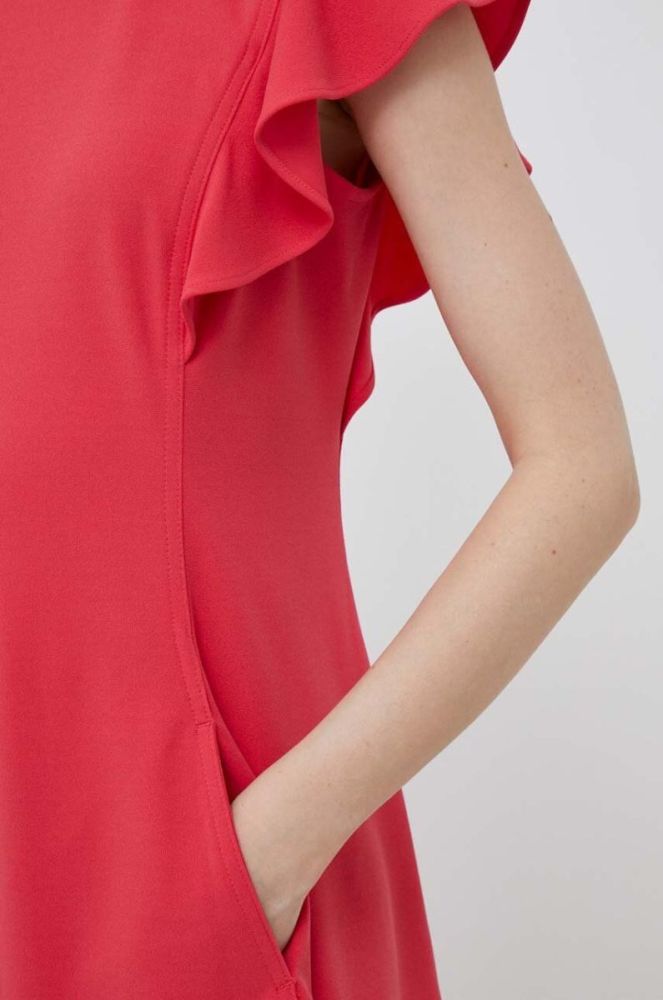 Сукня Dkny колір рожевий mini облягаюча фото 5