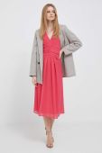 Сукня Dkny колір рожевий midi розкльошена (3266420)