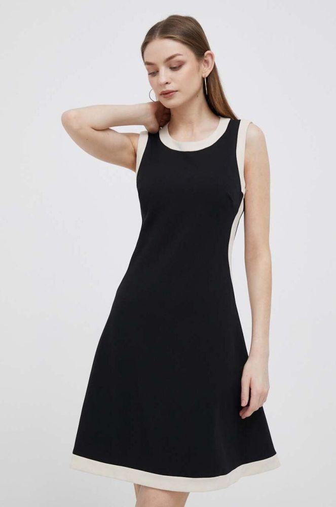 Сукня Dkny колір чорний mini розкльошена (3297009)