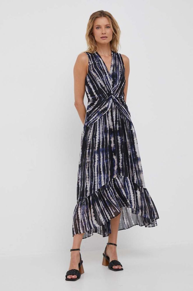 Сукня Dkny maxi розкльошена колір барвистий (3348876)