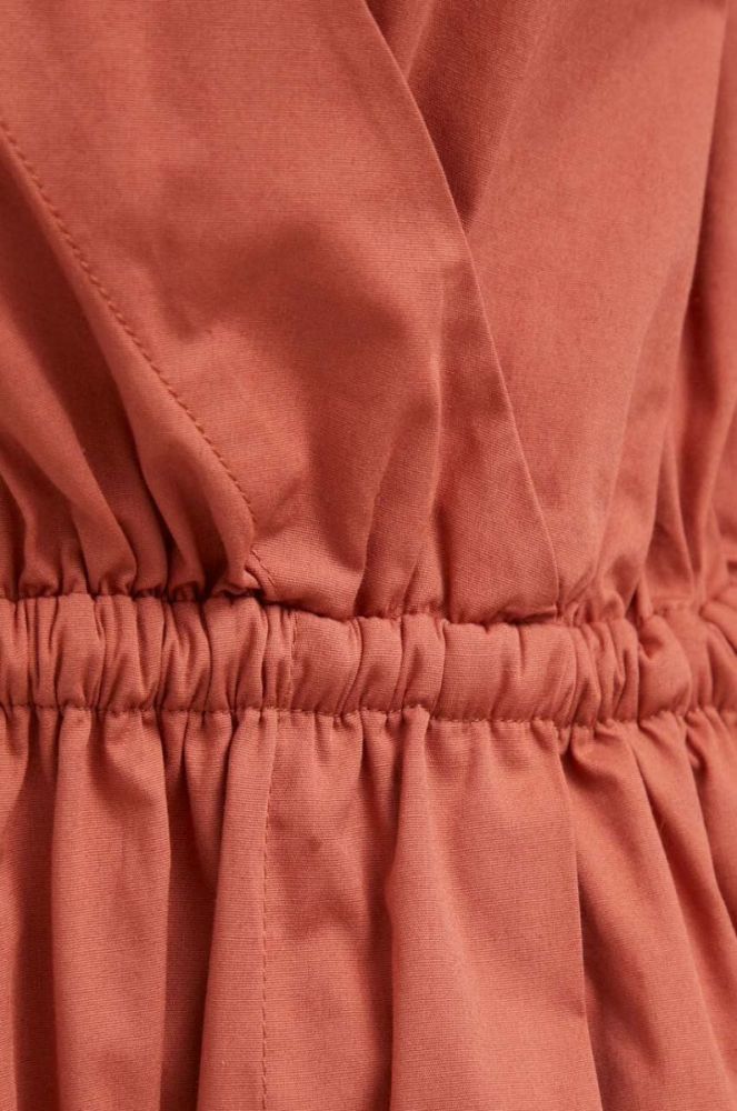Сукня Dkny колір помаранчевий midi розкльошена фото 6