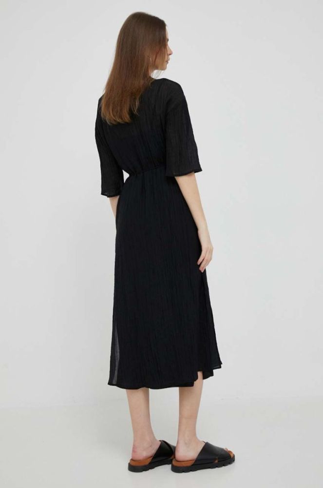 Сукня Dkny колір чорний midi oversize фото 3